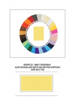 Alex Schoeller Dokulu Fon Kartonu Sarı 220 Gr 50X70 702