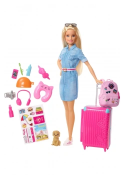 Barbie Seyahatte Bebeği Ve Aksesuarları