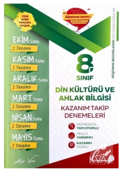 8.Sınıf Din Kültürü Kazanım Takip Denemeleri   Kva