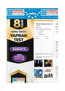 8.Sınıf İngilizce Yaprak Test   Evrensel