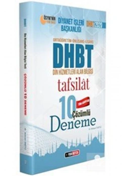Dhbt Ortaöğretim-Önlisans-Lisans Tafsilat 10 Çözümlü Deneme Mehmet Ümütli