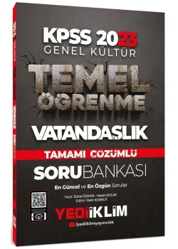 Kpss 2023 Gk Vatandaşlık Çözümlü Soru Bankası  Yediiklim