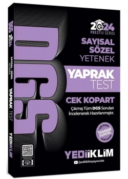 Dgs 2024 Sayısal Sözel Yaprak Test  Yediiklim