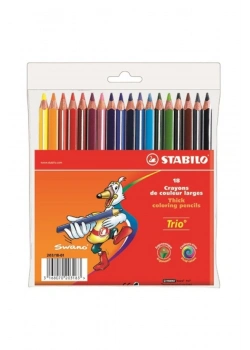 Stabılo Trio Kalın Kuru Boya 18Li Askılı Paket