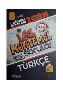 Günay 8.Sınıf 1.Dönem Türkçe Muhtemel Sorular