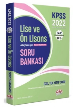 Editör 2022 Kpss Lise Önlisans Soru Bankası