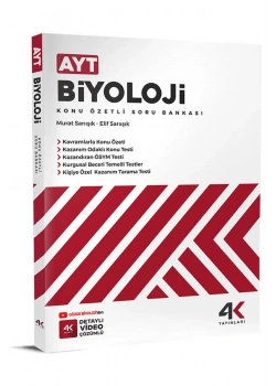 Ayt Biyoloji Konu Özetli Soru Bankası 4 K Yayınları