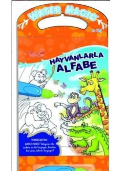 Hayvanlarla Alfabe Boyama Fırçalı Kitap  Yumurcak