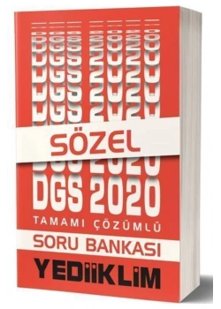 Dgs 2020 Sözel Çözümlü Soru Bankası Yediiklim
