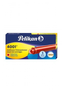 Pelikan Kartuş Kırmızı Özel Seri Uzun Dolmakalem Kartuşu