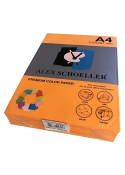 Alex Schoeller Renkli̇ Fotokopi̇ Kağidi Fosforlu 500 Lü A4 Turuncu Alx-771