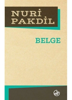 Belge. Nuri Pakdil    Edebiyat Dergisi