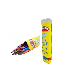 Play-Doh Kuru Boya Jumbo Üçgen 12 Renk Tüp Ku006