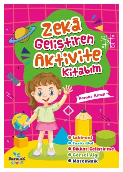 Zeka Geliştiren Pembe Aktivite Kitabım Sancak
