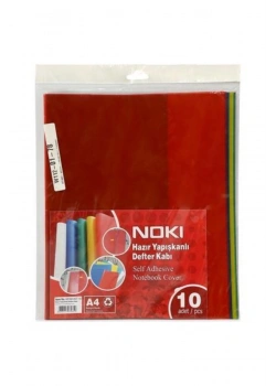 Noki Hazır Yapışkanlı Defter Kabı Kırmızı A4 Kod:60164-10