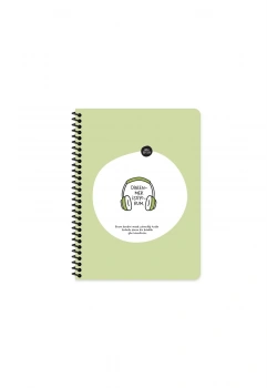 Keskin Color Hisli Şeyler 16.5 * 22,5  80Yp.Çizgili Spiralli Stickerli Defter - Dinlenmek