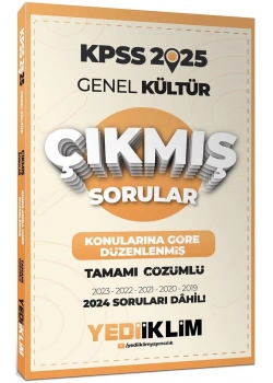 2025 Kpss Gk 2019-2023 Konularına Göre Düzenlenmiş Çıkmış Sorular  Yediiklim