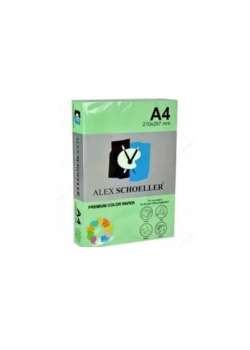 Alex Schoeller Renkli̇ Fotokopi̇ Kağidi 500 Lü A4 Fistik Yeşi̇L Alx-530