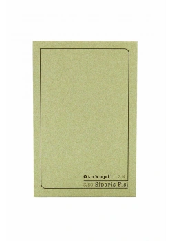 Bayındır Sipariş Fişi 3-50 3 Nüsha Otokopili