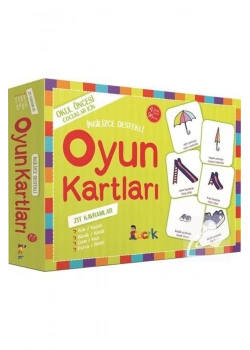 Okul Öncesi İngilizce Destekli Oyun Kartları Set Zıt Kavramlar