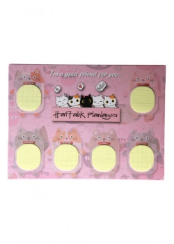 Köpecik Kedicik Haftalık Planlayıcı Set Kp-3808  Notyaz