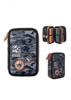 HOALAA 3 GÖZLÜ KALEM ÇANTASI DOLU SAVE THE WORLD ATLAS