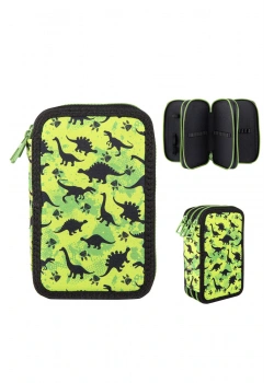 HOALAA 3 GÖZLÜ KALEM ÇANTASI DİNASAUR ATLAS