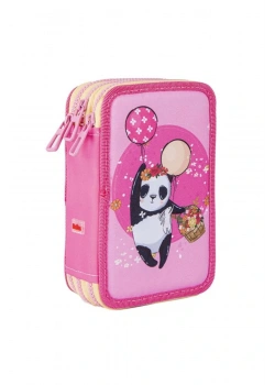 HOALAA 3 GÖZLÜ KALEM ÇANTASI PANDA ATLAS