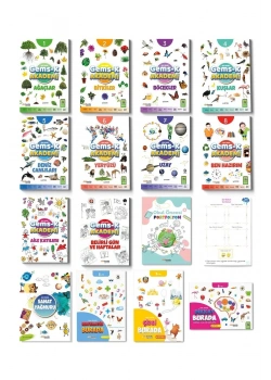 GEMS -K AKADEMİ OKUL ÖNCESİ EĞİTİM SETİ +5 YAŞ ON BURDA