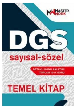 Dgs Sayısal Sözel Temel Kitap  Master Work