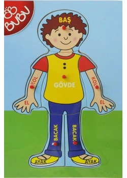 Bu-Bu Ahşap Puzzle Vücudumuz Erkek Kod:Bubu-Ap0067