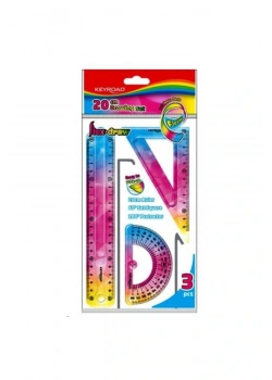 Keyroad.Kr972278.Flexıble Çizim Seti.(20 Cm Cetvelli).Gökkuşağı 362486