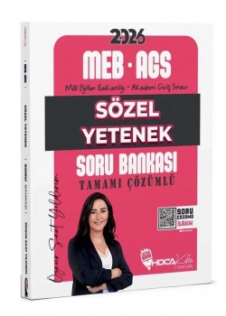 2026 MEB AGS SÖZLE YETENEK ÇÖZÜMLÜ SORU BANKASI HOCA KAFASI