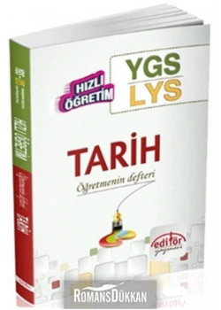 EDİTÖR YGS LYS TARİH KONU A.ÖĞR KALEMİNDEN