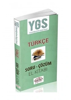 EDİTÖR YGS TÜRKÇE SORU ÇÖZÜM EL KİTABI