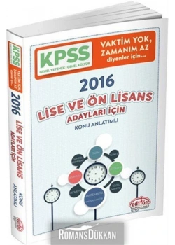 EDİTÖR KPSS LİSE ÖNLİSANS GK GY KONU ANLATIM