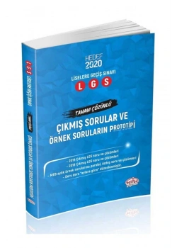 EDİTÖR LGS 2020 ÇIKMIŞ SORULAR ÇÖZÜMLÜ