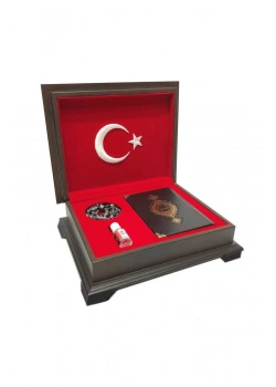 Hayrat 0353 Çanta Boy Ahşap Kutulu Kuranı Kerim Ak0029