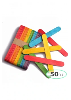 U4 AHŞAP GENİŞ ÇUBUK RENKLİ ABESLANG 50 Lİ U4-1466