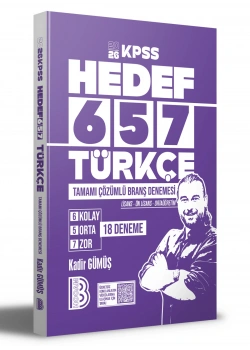 KPSS HEDEF 657 TÜRKÇE ÇÖZÜMLÜ BRANŞ DENEMESİ BENİM HOCAM