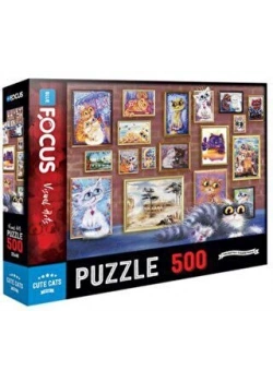 CUTE CATS PUZZLE 500 PARÇA MAVİ LALE