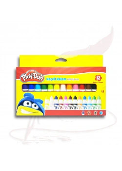 Play-Doh Mini Jumbo Keçeli Kalem 12 Renk 8 Mm. Karton Kutu- Ke008