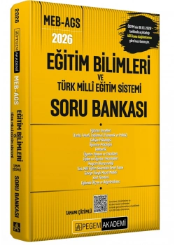 Pegem 2026 Meb Ags Eğitim Bilimleri Türk Milli Eğitim Sistemi Soru Bankası
