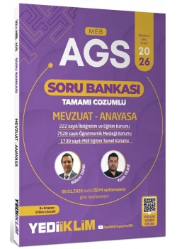 2026 MEB AGS MEVZUAT ANAYASA ÇÖZÜMLÜ SORU BANKASI YEDİİKLİM