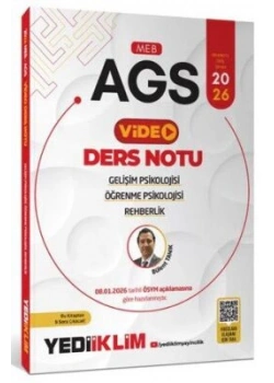 2026 MEB AGS GELİŞİM PSİKOLOJİSİ REHBERLİK VİDEO DERS NOTU YEDİİKLİM