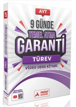 PARAF AYT 9 GÜNDE TEMEL ATMA GARANTİ TÜREV VİDEO DERS KİTABI
