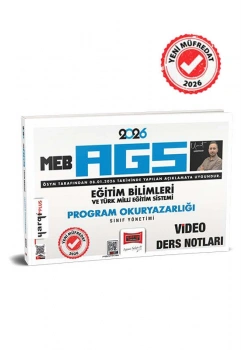 2026 MEB AGS EĞİTİM BİLİMLERİ PROGRAM OKURYAZARLIĞI SINIF YÖNETİMİ VİDEO DERS NOTLARI