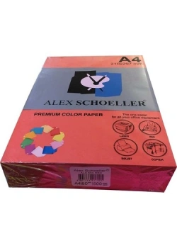 Alex Schoeller Renkli Fotokopi Kağıdı 500 Lü A4 Kırmızı Alx-650