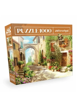 Old Strett Puzzle 1000 Parça Mavi Lale