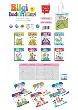 BİLGİ DEDEKTİFLERİ 5* YAŞ OKUL ÖNCESİ EĞİTİM ÇANTALI SETİ 14 KİTAP İLKADIM